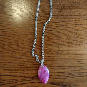 Handmade byzantine necklace with natural stone pendent